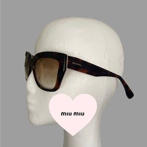 Miu Miu Cat Eye Rasoir Sunglasses in Brown